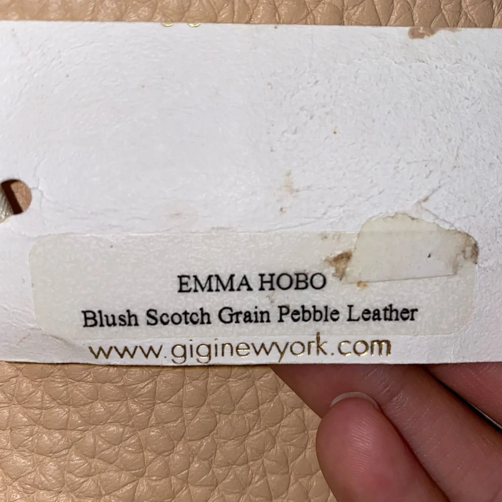 NEW Gigi New York Emma Hobo blush Scotch Leather handbag